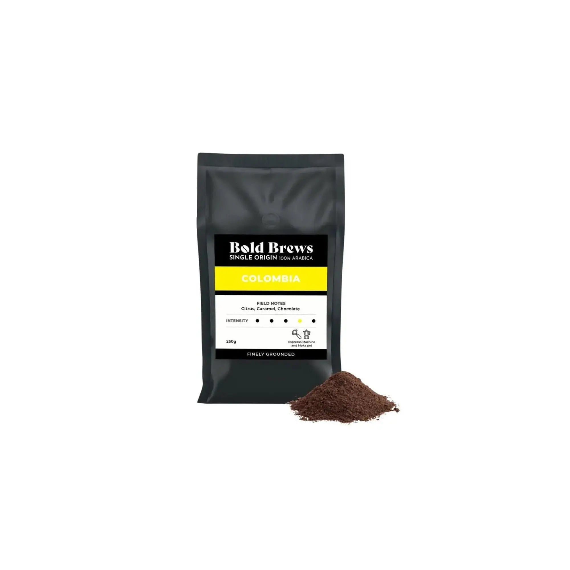 Bold Brews - Colombia Caturra Ground Coffee Espresso (Specialty Coffee)- 250g at Coffee & Cream Egypt