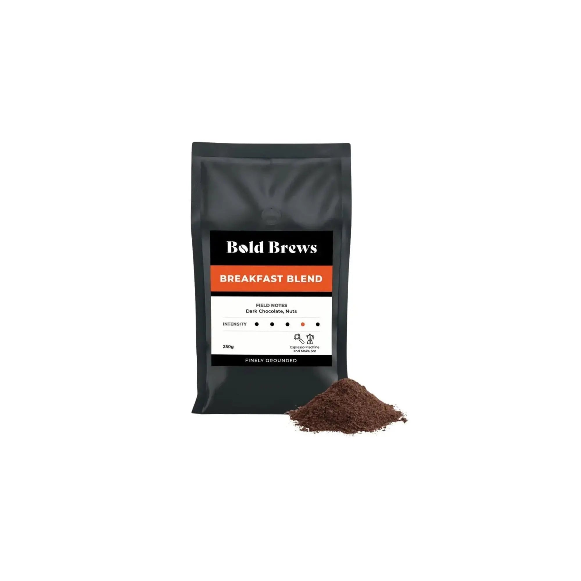 Bold Brews - Breakfast Blend Ground Coffee Espresso - 250g at Coffee & Cream Egypt