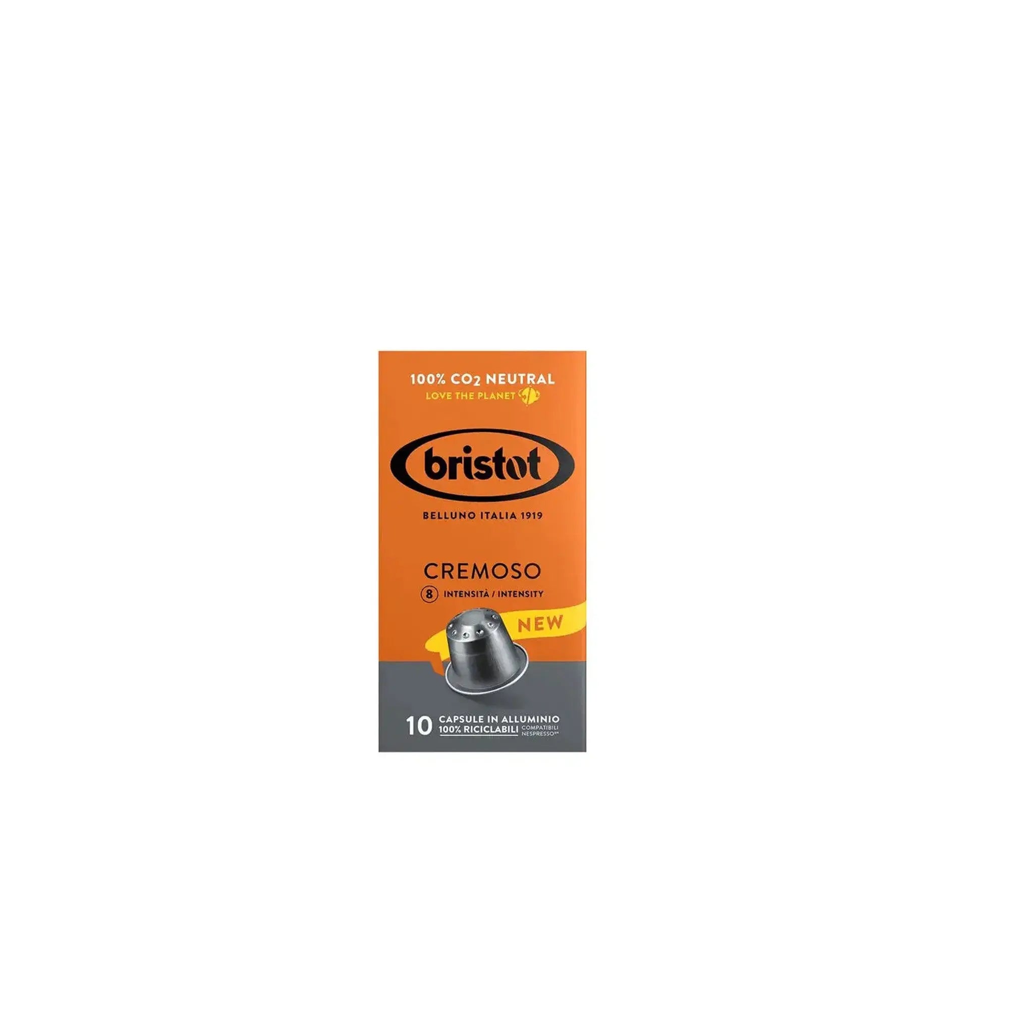 Order Bristot - Cremoso Compatible by Nespresso - 10 capsules for LE 199.00 at Coffee & Cream, All your coffee needs in one place. Shop Coffee, Beans, Ground Coffee, Instant Coffee, Creamers, Coffee Machines, Blenders, and more. 50+ Brands Monin, Lavazza,