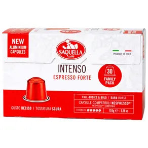 Saquella - INTENSO Compatible With Nespresso - 30 capsules Coffee & Cream