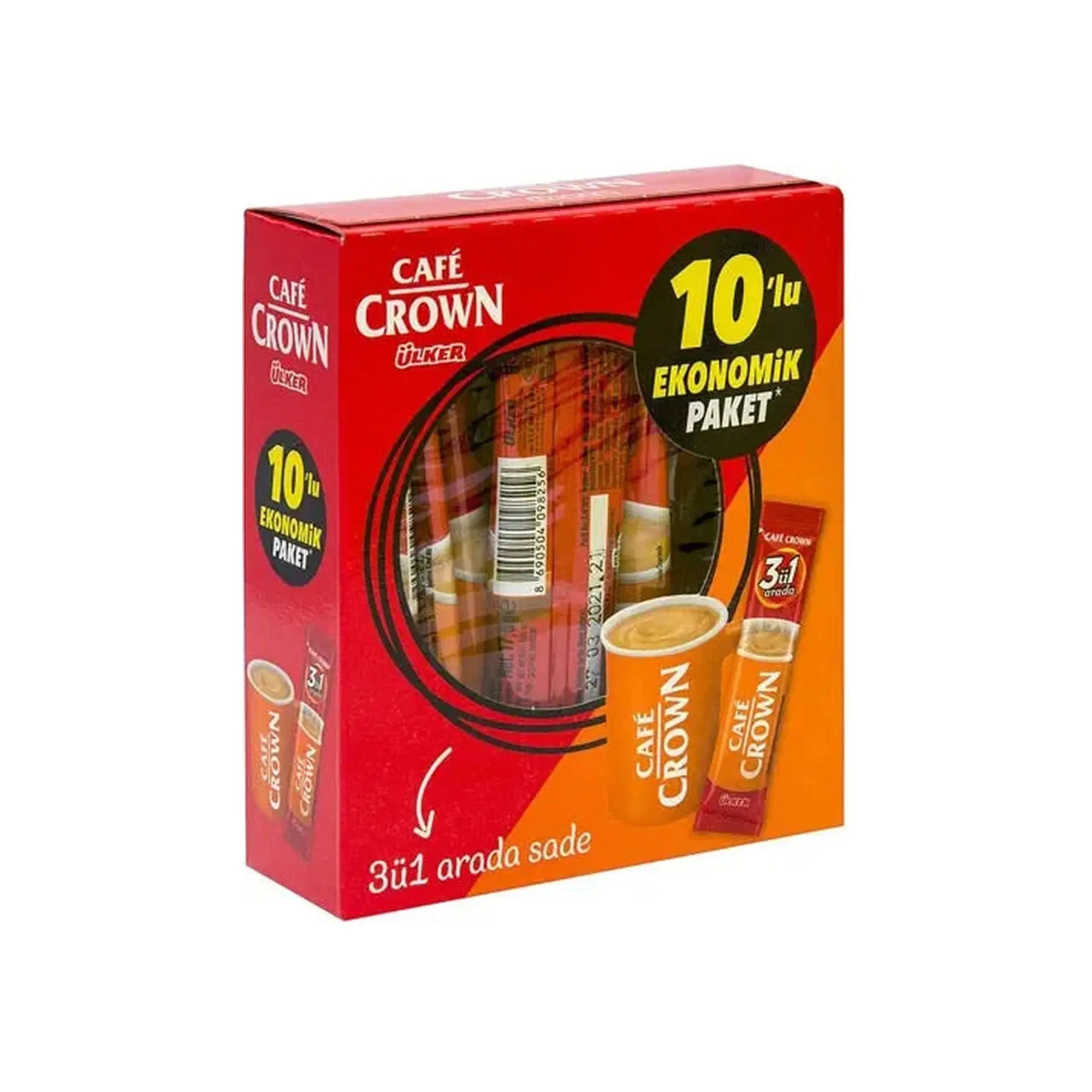 Cafe Crown Ulker - Classic 3in1 - Instant coffee - 17.5g * 10 Sachets Coffee & Cream