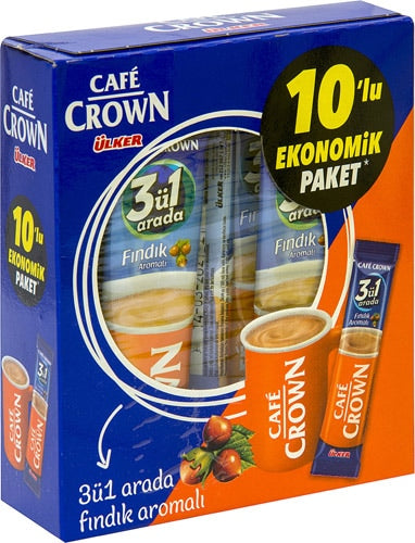 Cafe Crown Ulker - Hazelnut 3in1 - Instant coffee - 18g * 10 Sachets