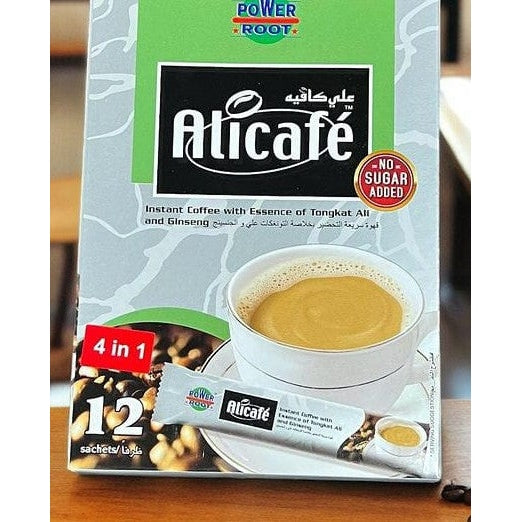 Alicafé - Instant Coffee With Essence Of Ginseng & Tongkat 4 in 1  (No Sugar Added) - 12 sachets