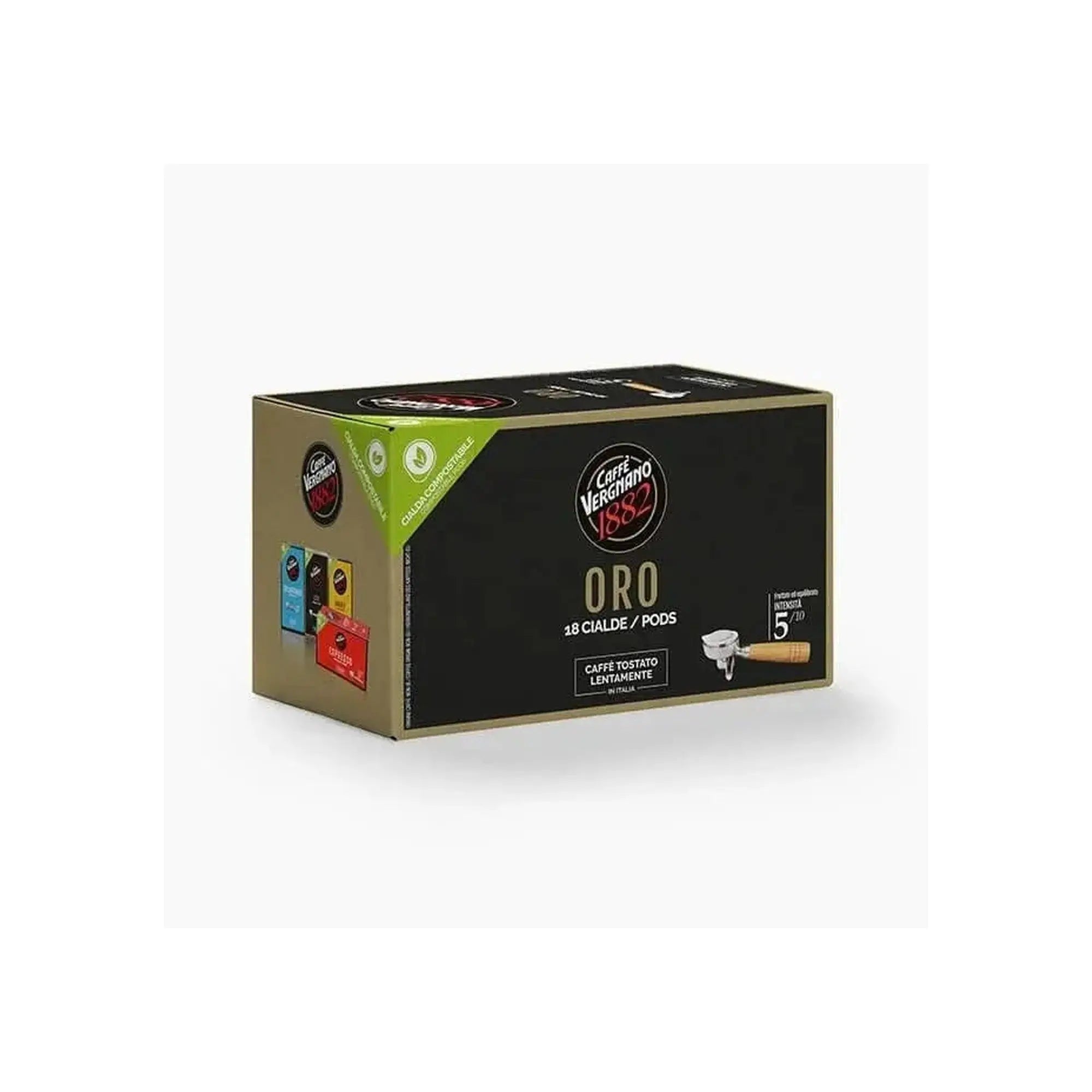 Caffè Vergnano - ORO Compostabili ESE - 18 Cialde/pods at Coffee & Cream Egypt