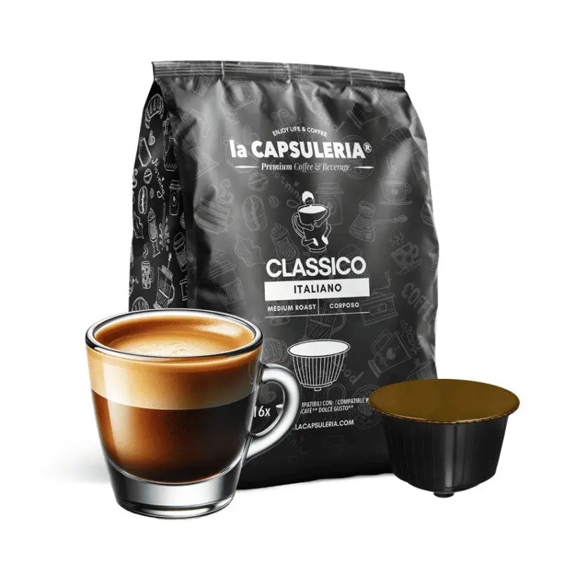 LaCapsuleria Classic Italian Coffee Dolce Gusto Compatible Capsules - 16 Capsules at Coffee & Cream Egypt