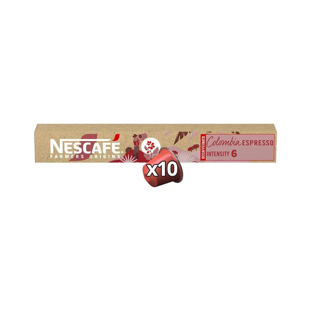 Nescafe Farmers Origins - Colombia Decaffeinato #6 Compatible by Nespresso -10 capsules at Coffee & Cream Egypt