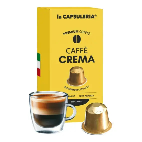 LACAPSULERIA - CREMA Coffee - Aluminum Capsules compatible with Nespresso®- 10 CAPS at Coffee & Cream Egypt