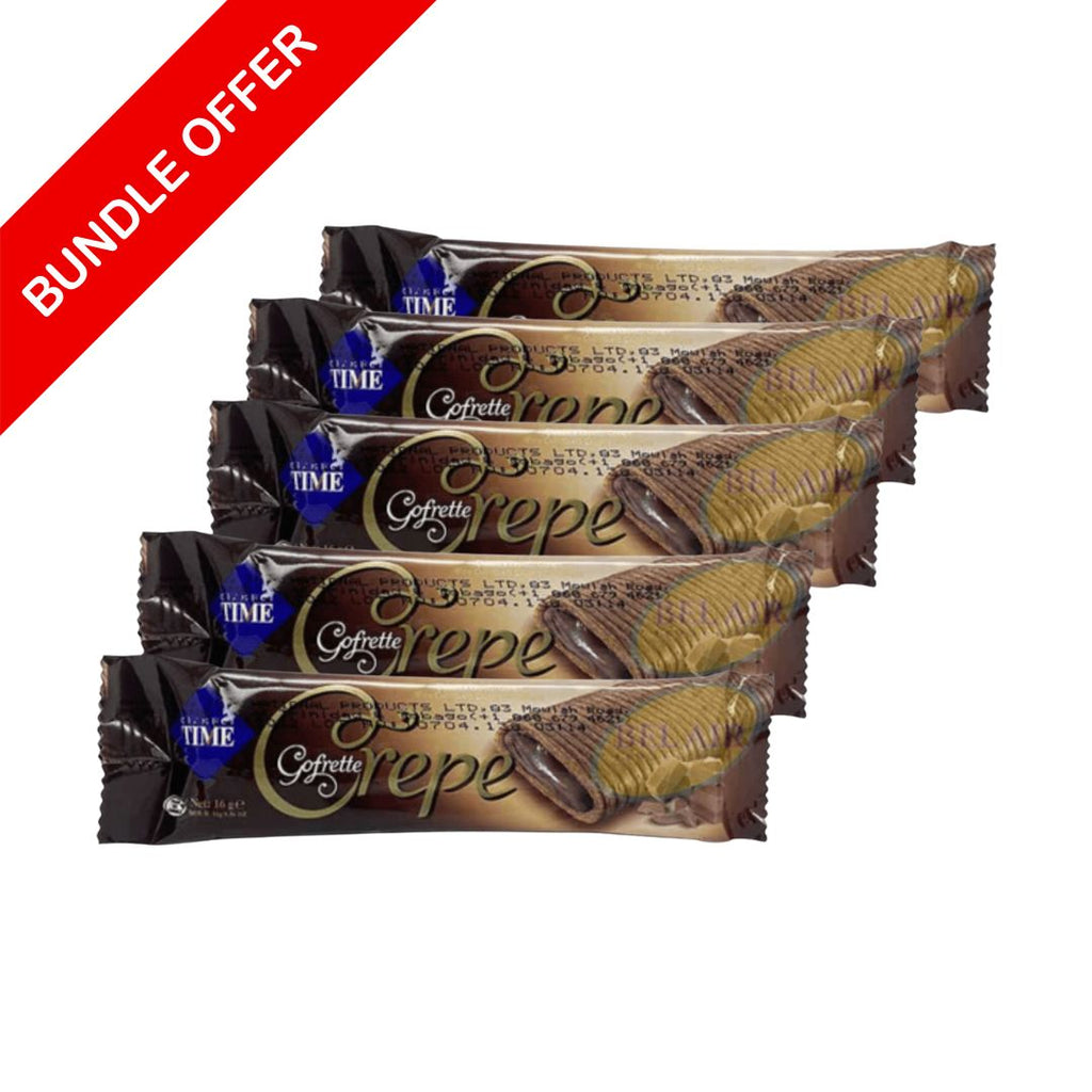 Time Gofrette Crepe Chocolate Bundle 16g X5