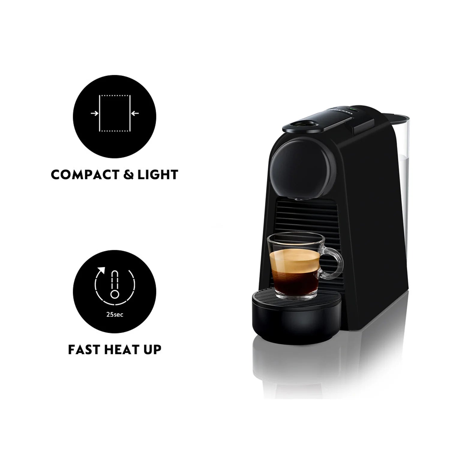 Nespresso - Essenza Mini أسود مطفي - D30