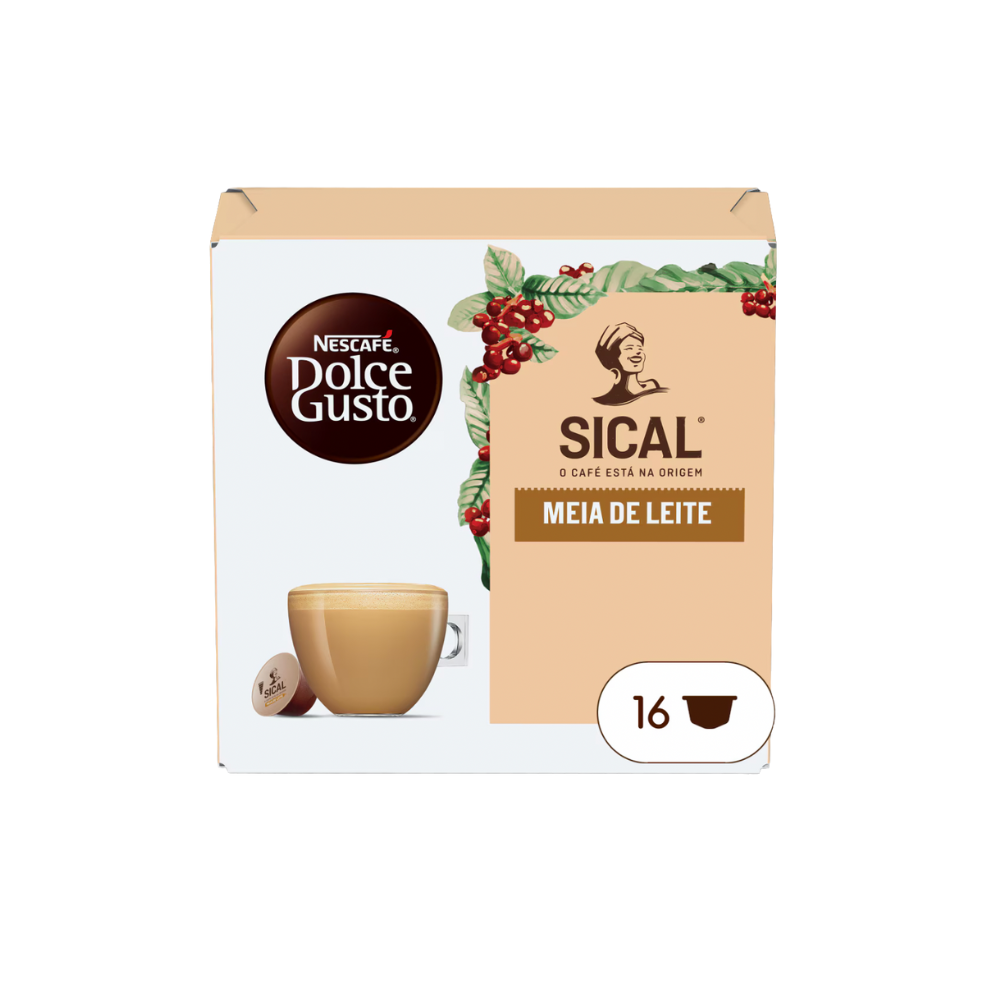 Nescafe Dolce Gusto Sical Meia De Leite - 16 Capsules