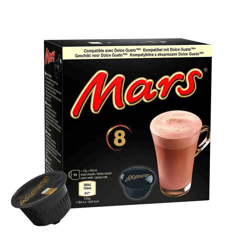 Order Mars - Dolce Gusto Pods - 8 capsules for LE 395.00 at Coffee & Cream, All your coffee needs in one place. Shop Coffee, Beans, Ground Coffee, Instant Coffee, Creamers, Coffee Machines, Blenders, and more. 50+ Brands Monin, Lavazza, Starbucks, Nespres