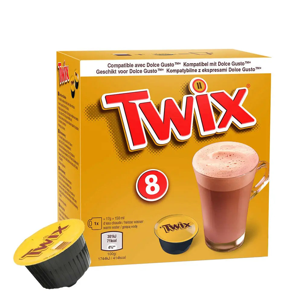 Order B.B. 5/2025 - Twix - Dolce Gusto Pods - 8 capsules Best Before 5/2025 for LE 325.00 at Coffee & Cream, All your coffee needs in one place. Shop Coffee, Beans, Ground Coffee, Instant Coffee, Creamers, Coffee Machines, Blenders, and more. 50+ Brands M