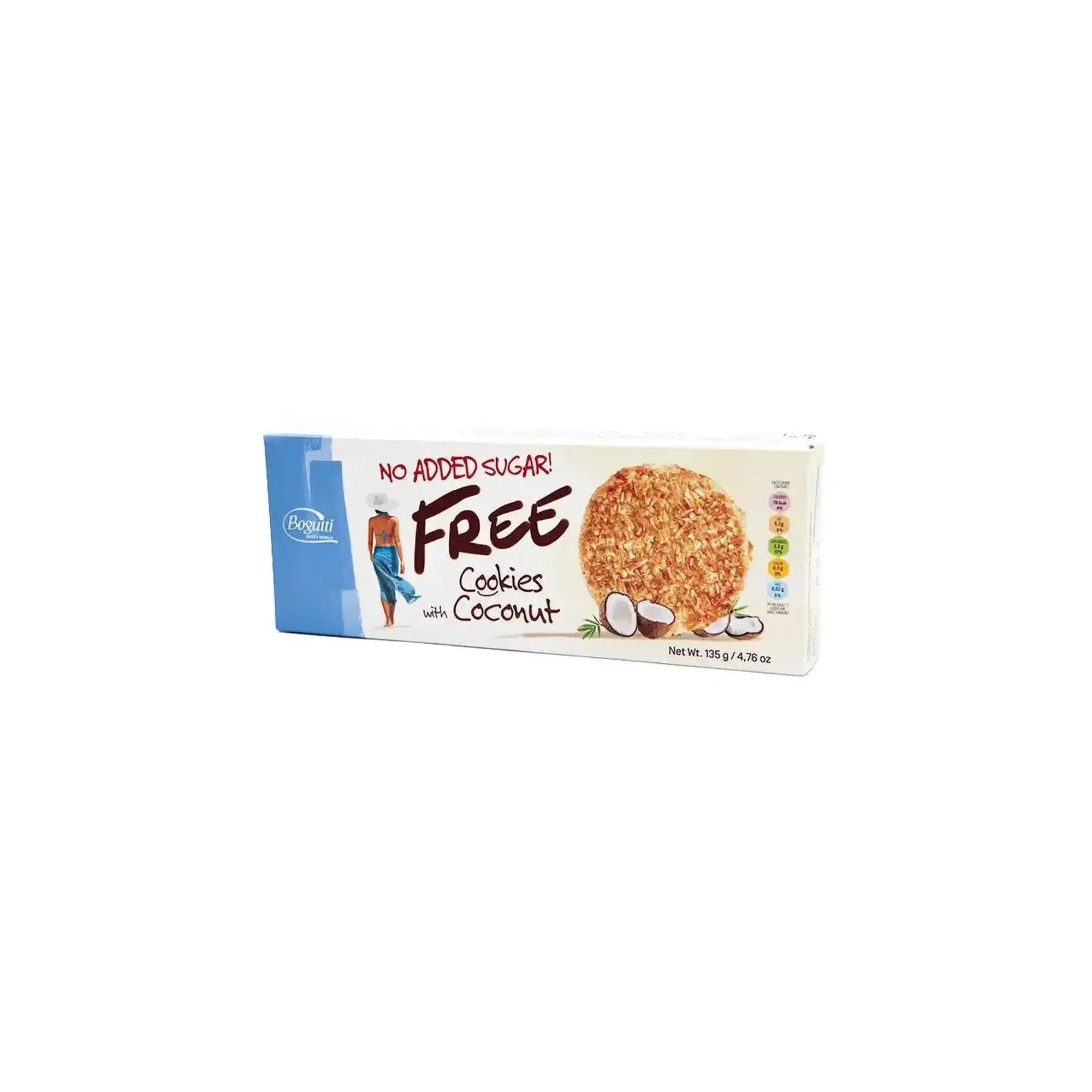 Bogutti Cookies With Coconut No Added Sugar 135g pack, Polish biscuit