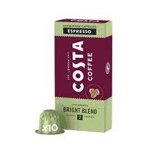 Costa Coffee - Bright Blend Espresso Compatible By Nespresso - 10 capsules