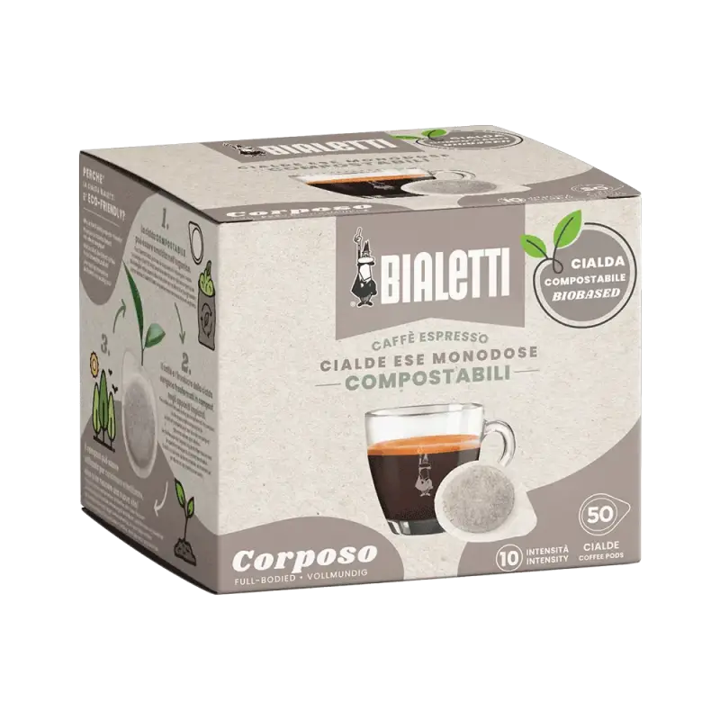Bialetti Corposo ESE 44 coffee pods 50-piece box