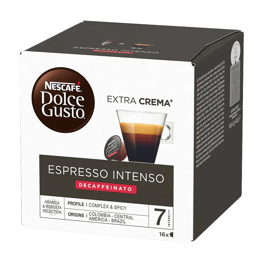 Nescafe Dolce Gusto Espresso Intenso Decaffeinato Extra Crema Coffee Capsules - 16 Capsules at Coffee & Cream Egypt