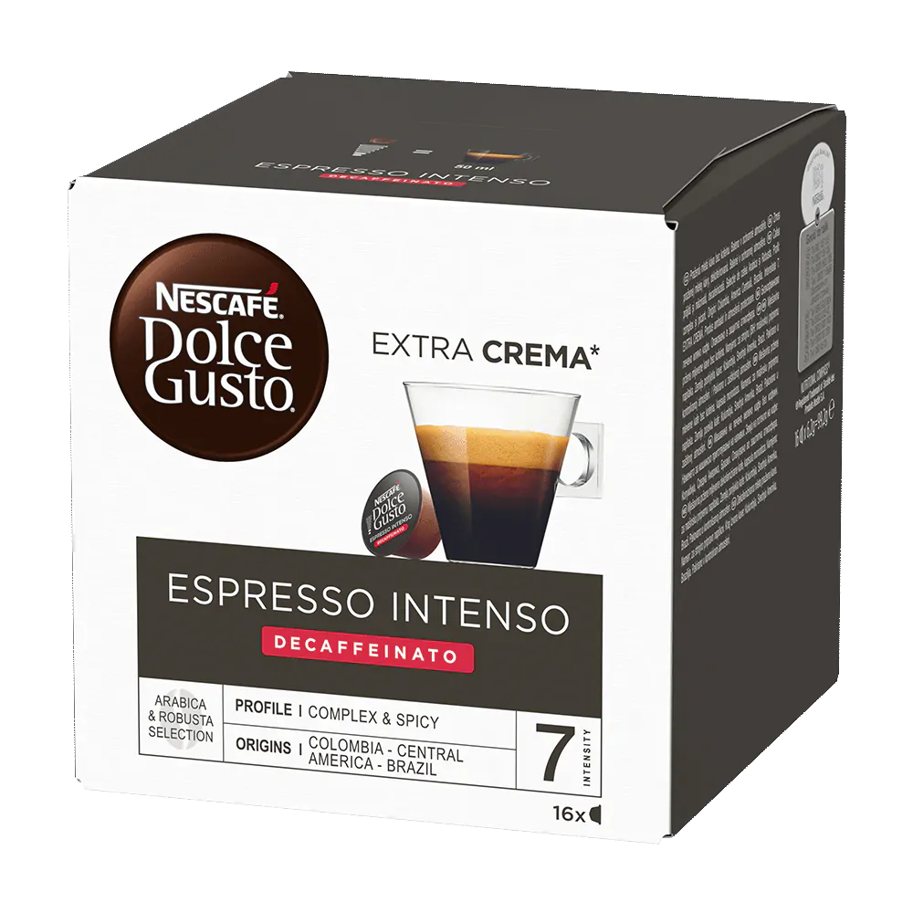 Nescafe Dolce Gusto Espresso Intenso Decaffeinato Extra Crema - 16 Capsules