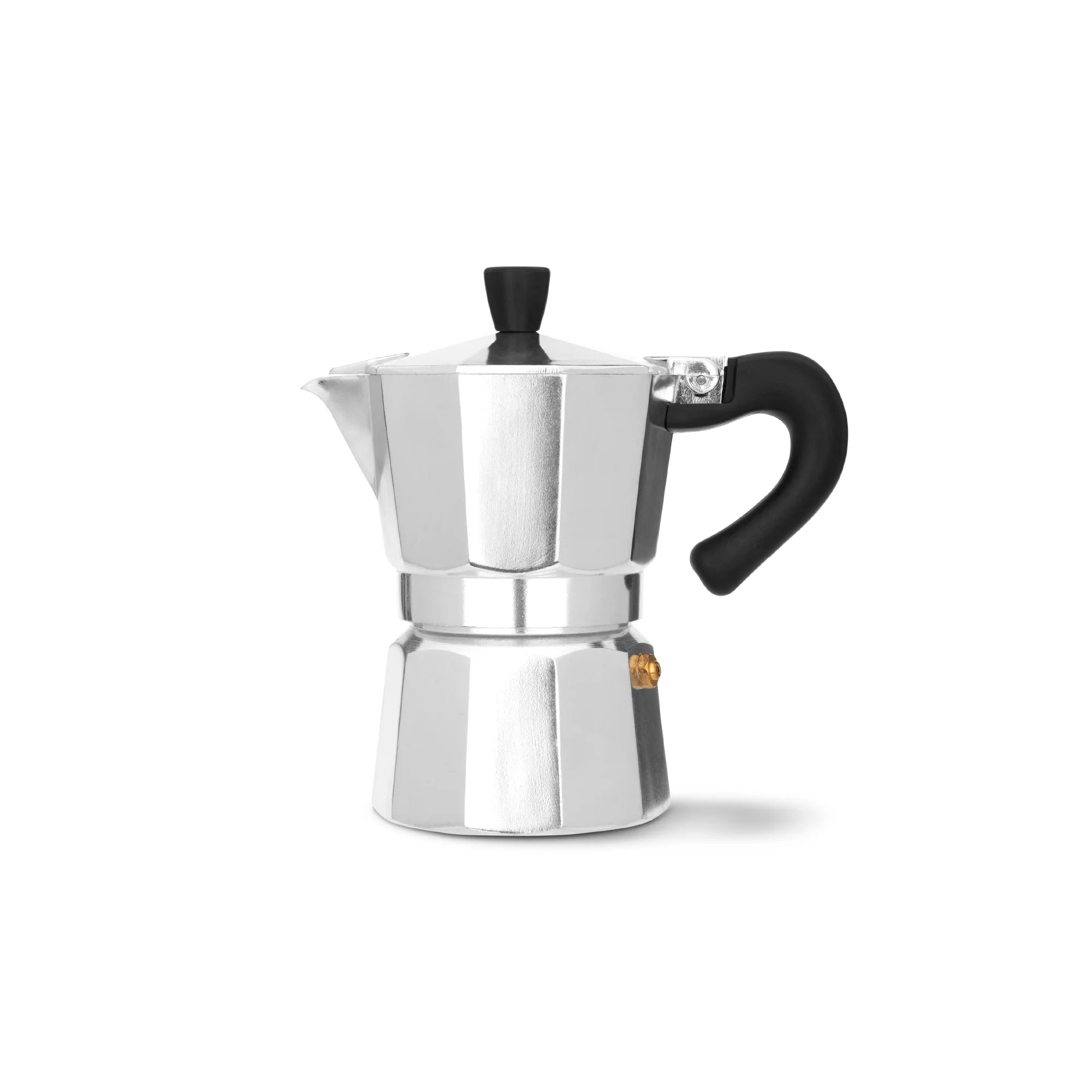 Leopold Vienna Moka Pot Stovetop Coffee Maker, Black, Stainless