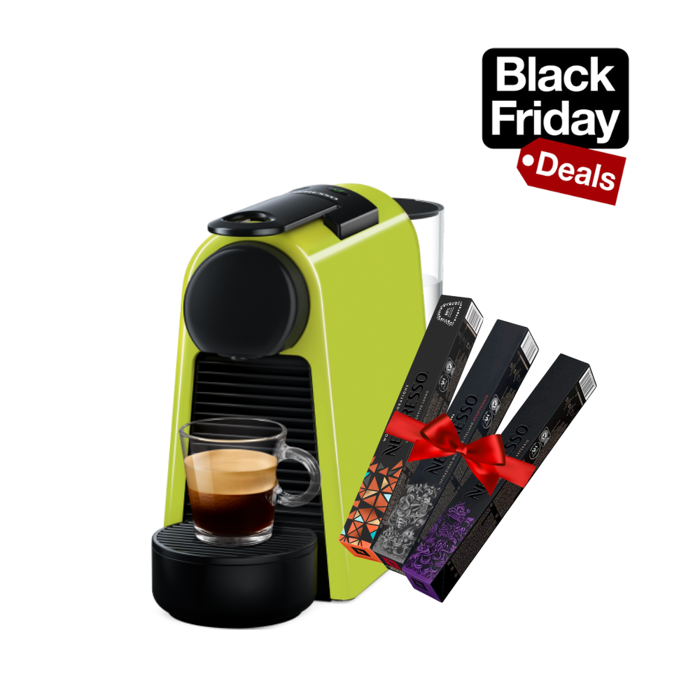 Nespresso Essenza Mini Coffee Machine Green + Free 30 Coffee Capsules by Nespresso