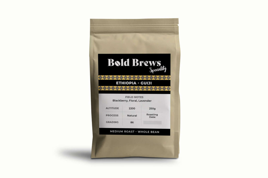 Bold Brews - Ethiopia - Guiji  - Whole Coffee Beans (Specialty Coffee)- 250g