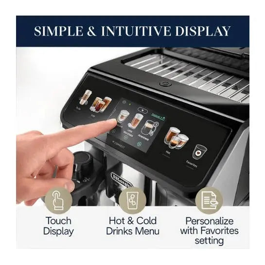Order De’longhi Eletta Explore Bean To Cup Espresso Machine - ECAM452.67.G for LE 95990.00 at Coffee & Cream, All your coffee needs in one place. Shop Coffee, Beans, Ground Coffee, Instant Coffee, Creamers, Coffee Machines, Blenders, Coffee Makers & Espre