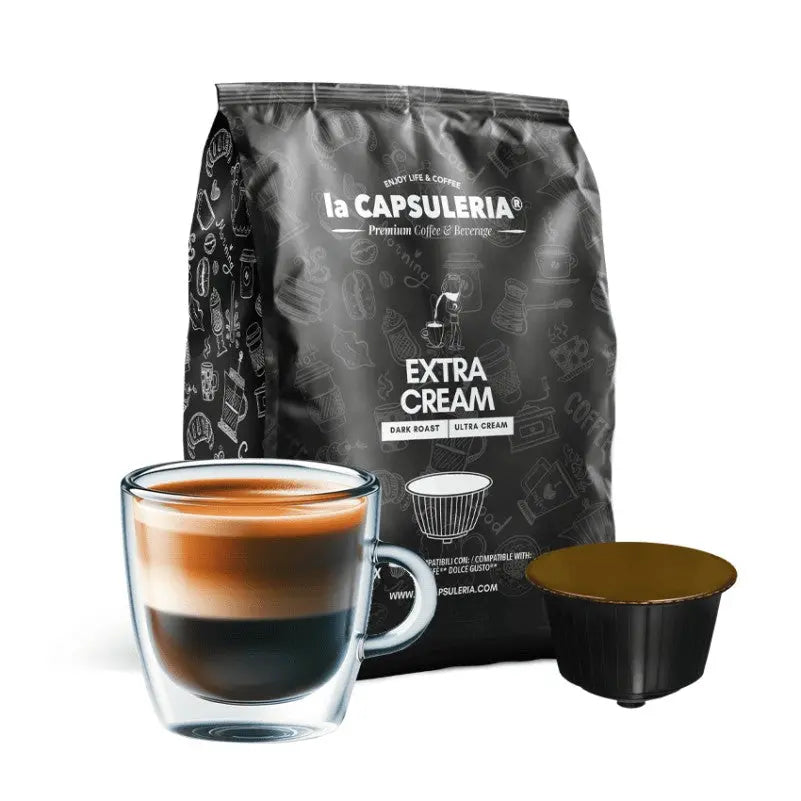 LaCapsuleria Extra Crema Coffee Dolce Gusto Compatible Capsules - 16 Capsules at Coffee & Cream Egypt