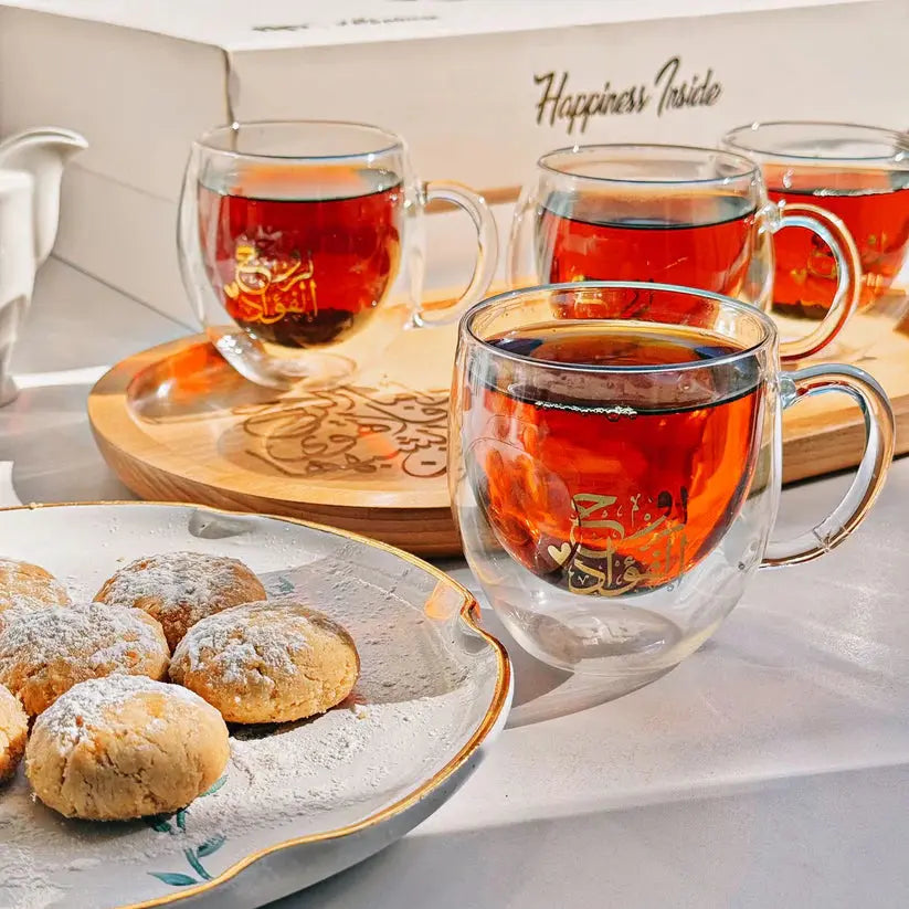 Order Handmade Glass -The Soul Of The Heart Tea Set - 6 Pieces + Tray for LE 2100.00 at Coffee & Cream, All your coffee needs in one place. Shop Coffee, Beans, Ground Coffee, Instant Coffee, Creamers, Coffee Machines, Blenders, equipment and more. 50+ Bra
