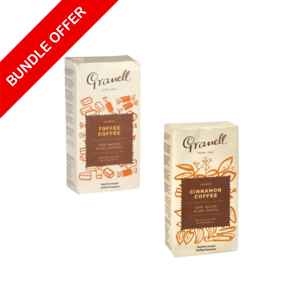 Granell - Toffee Ground Coffee & Cinnamon Ground Coffee 250g X2 Bundle at Coffee & Cream Egypt
