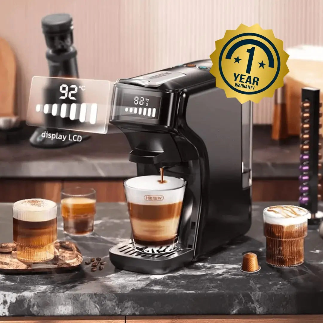 Order Hibrew - H1B 6 IN 1 Black Digital Screen Cold/Hot Brew (1 Year Warranty) for LE 9500.00 at Coffee & Cream, All your coffee needs in one place. Shop Coffee, Beans, Ground Coffee, Instant Coffee, Creamers, Coffee Machines, Blenders, and more. 50+ Bran