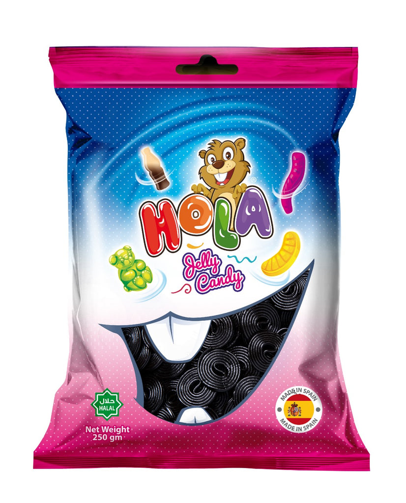 Hola - Jelly Candy - Licorice - 250 gm