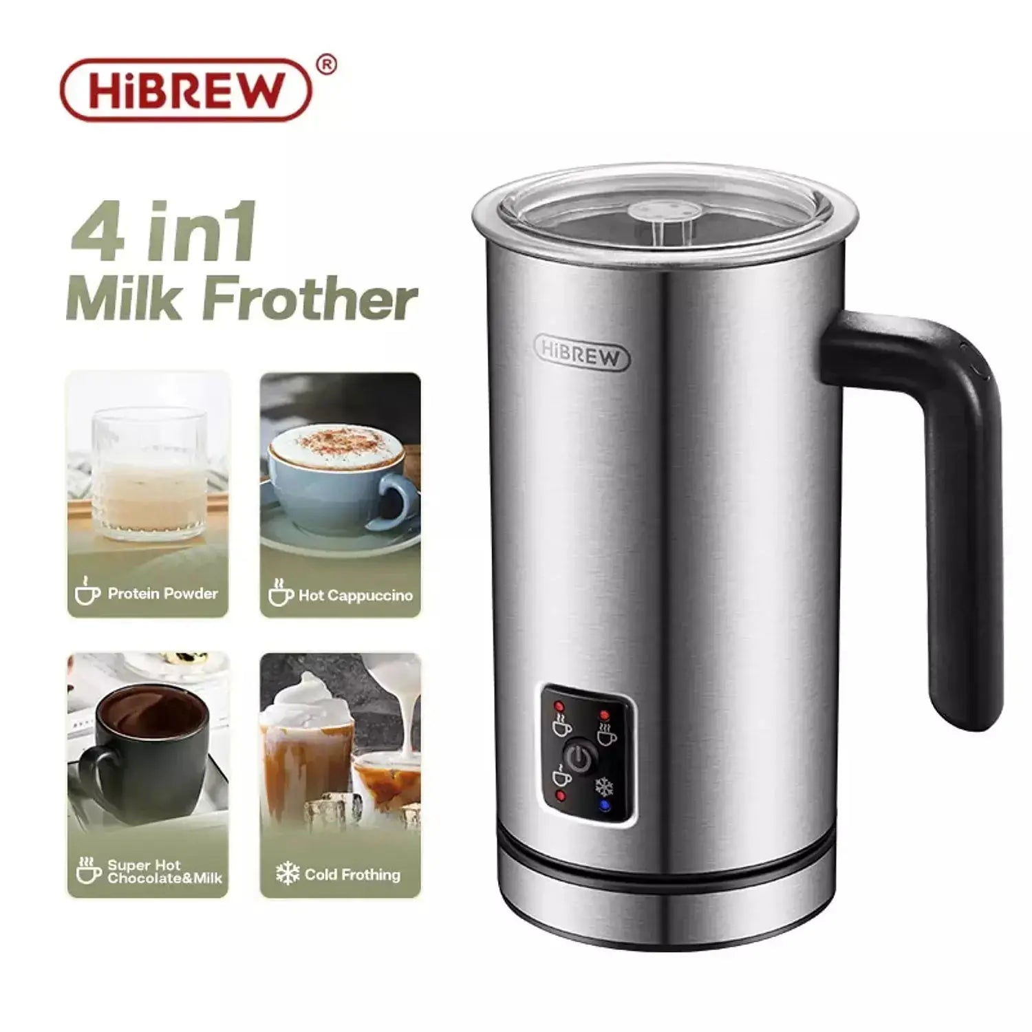 Hibrew - M3A - 4 IN 1 MILK FROTHER Coffee & Cream