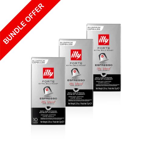 Illy - Forte Espresso Compatible by Nespresso -10 capsules X3 - Bundle