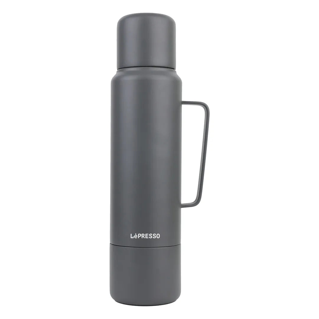 LePresso VacaFlow 1200ml Double Wall Insulated Vacuum Bottle in grey