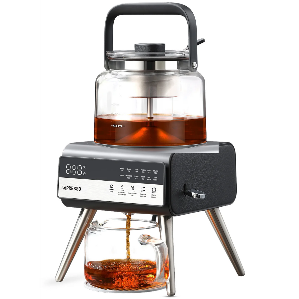 LePresso Brewify Tea and Coffee Brewer with Digital Display Black