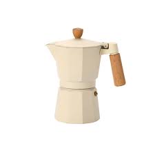 Pensray - Moka Pot With Wooden Hand (3 cups) - White