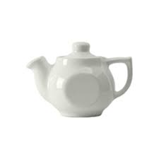 porcelain Tea Pot with Lid White - 290 ml