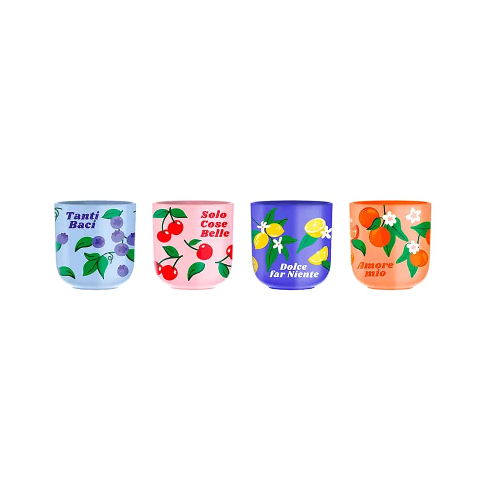 Bialetti Set 4 Conical Fruit Cups Multicolor