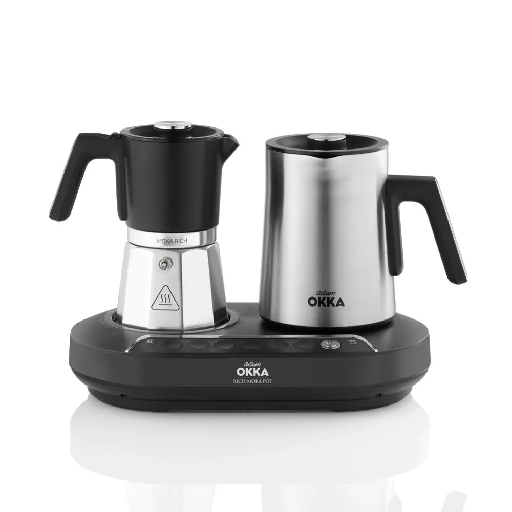 Arzum OKKA Rich Moka Pot - OK0027 - Black , Chrome