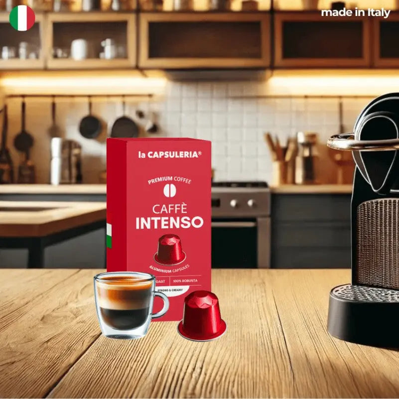 LACAPSULERIA - Intenso Coffee - Aluminum Capsules compatible with Nespresso®- 10 CAPS Coffee & Cream