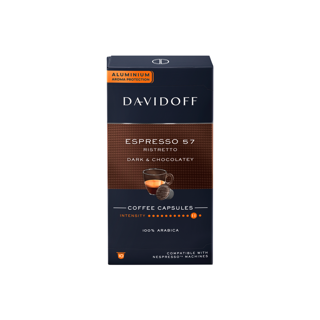 Davidoff - Espresso 57 Dark and Chocolatey Compatible By Nespresso - 10 capsules