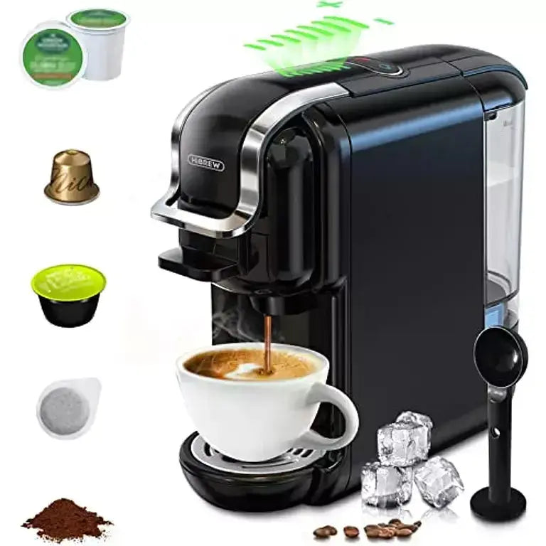 Order Hibrew - H2B 5 in 1 Multi-Capsule Cold & Hot Coffee Maker - Black (1 Year Warranty) for LE 8500.00 at Coffee & Cream, All your coffee needs in one place. Shop Coffee, Beans, Ground Coffee, Instant Coffee, Creamers, Coffee Machines, Blenders, and mor