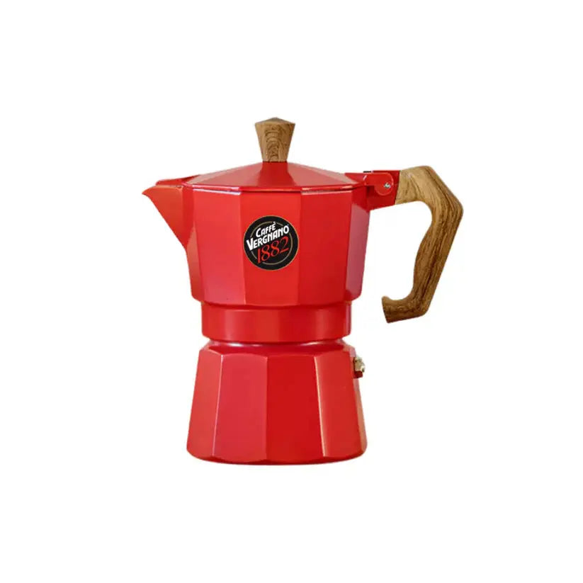 Caffè Vergnano - Red Moka Pot - 3 Cup Coffee & Cream