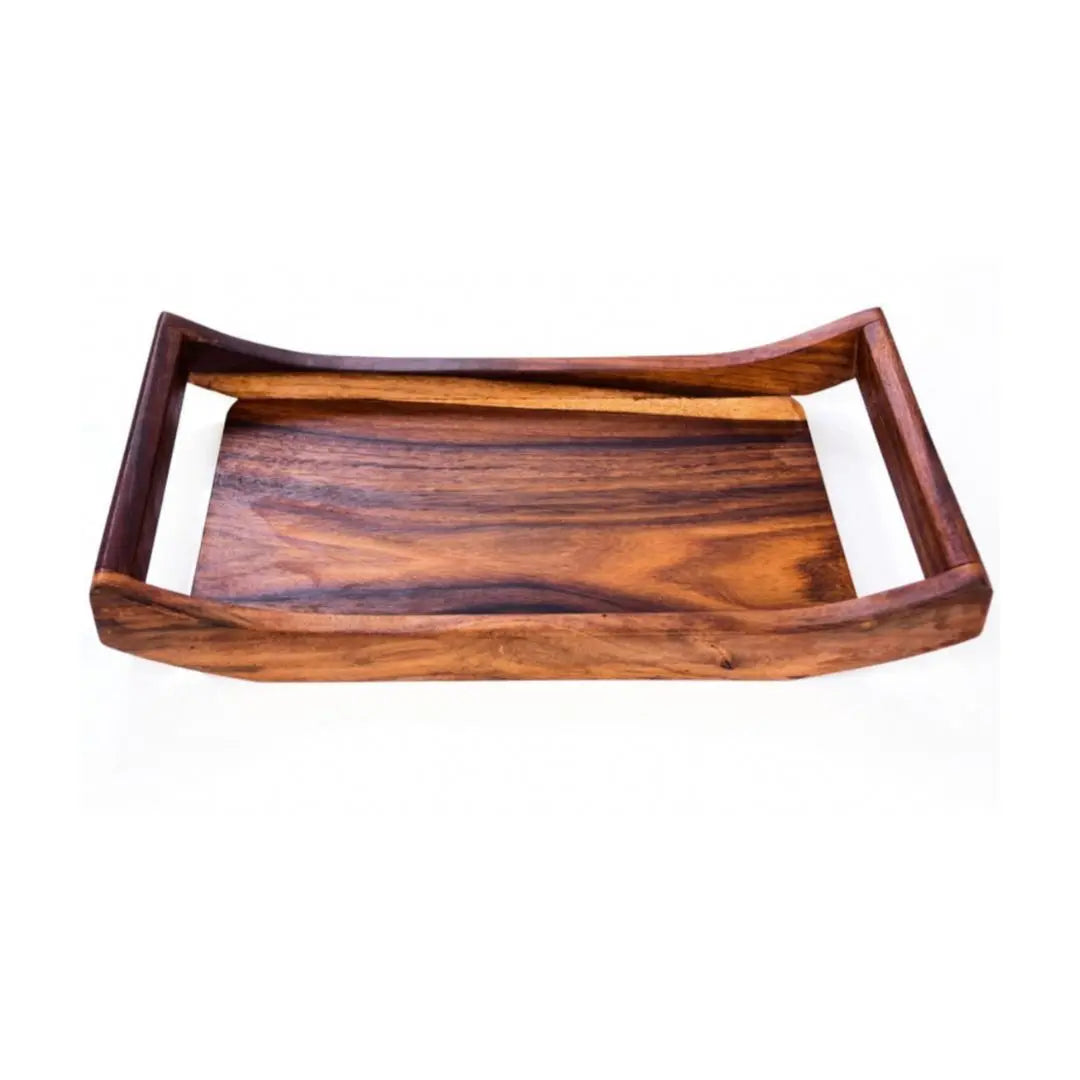 KGA1 KGA - Handmade-Wooden Rectangular Tray #7879 at Coffee & Cream Egypt