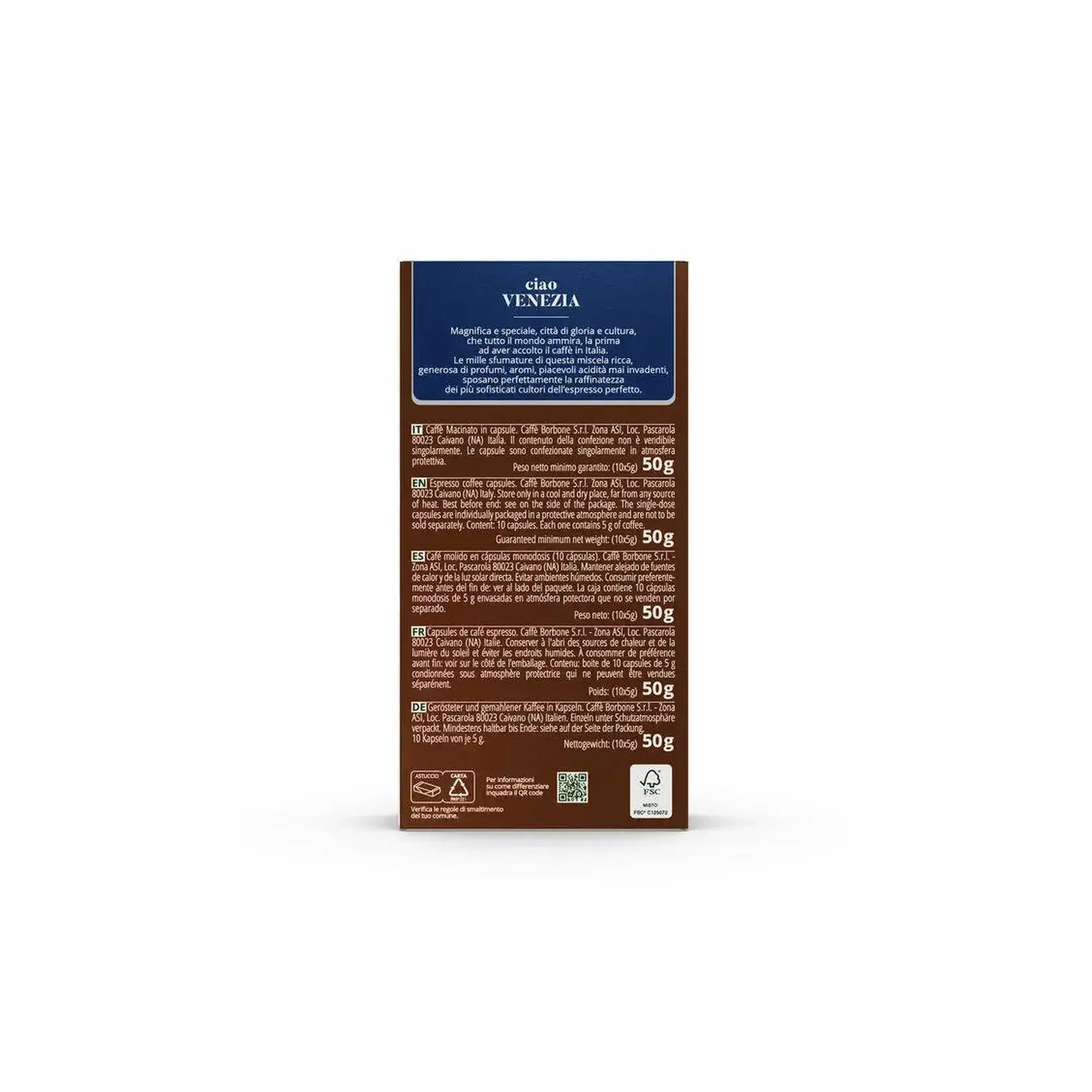 Order Caffe Borbone - CIAO VENEZIA Nespresso® compatible - 10 capsules for LE 199.00 at Coffee & Cream, All your coffee needs in one place. Shop Coffee, Beans, Ground Coffee, Instant Coffee, Creamers, Coffee Machines, Blenders, and more. 50+ Brands Monin,