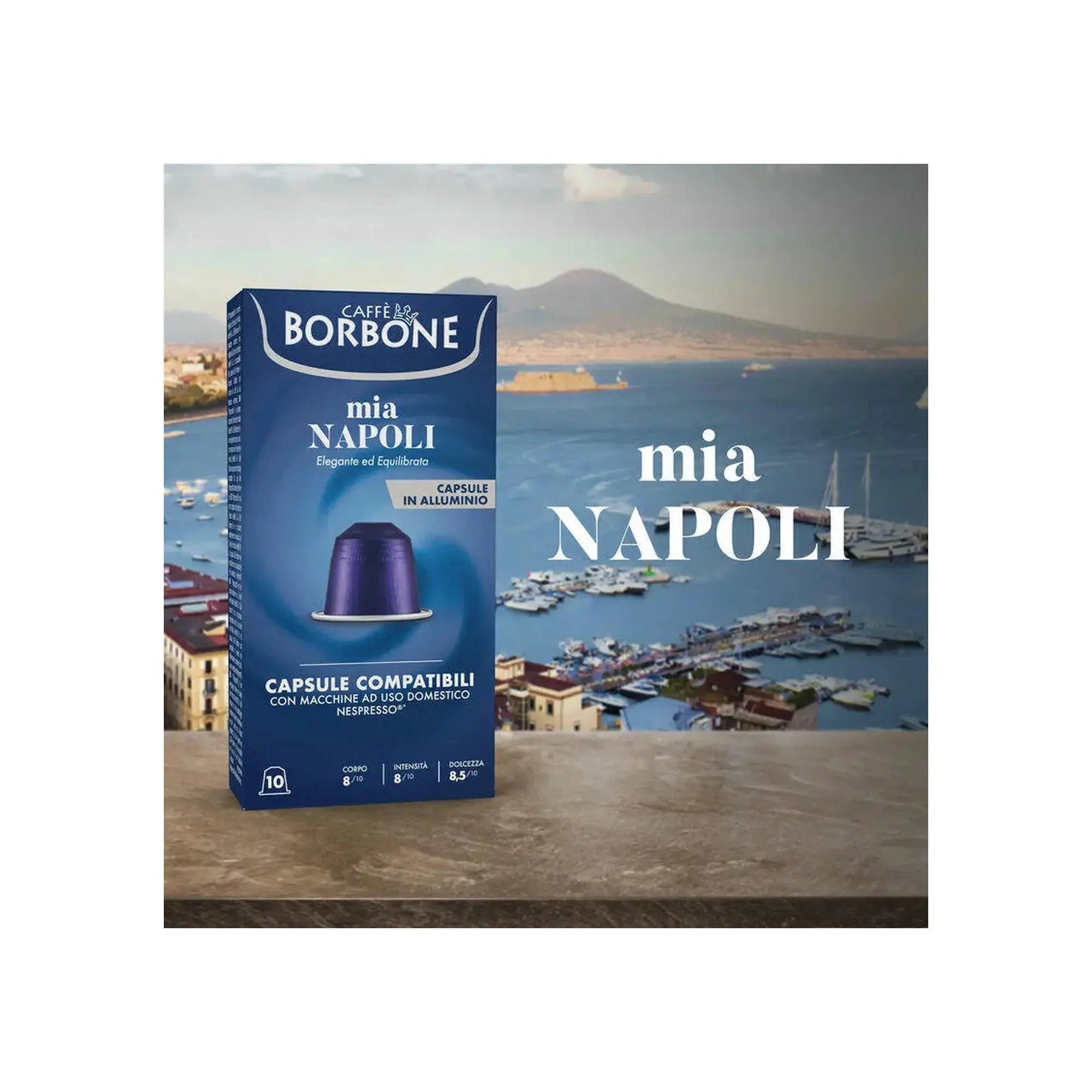 Order Caffe Borbone - Mia Napoli Nespresso® compatible - 10 capsules for LE 199.00 at Coffee & Cream, All your coffee needs in one place. Shop Coffee, Beans, Ground Coffee, Instant Coffee, Creamers, Coffee Machines, Blenders, and more. 50+ Brands Monin, L