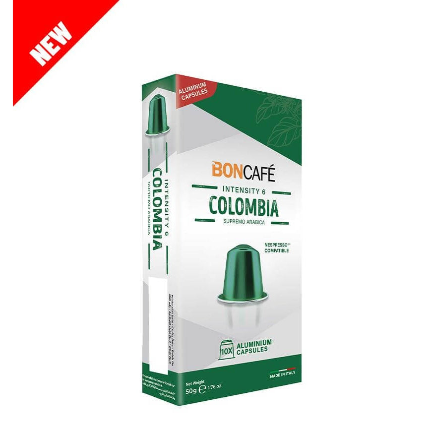 Order BonCafé - Colombia Compatible with Nespresso - 10 Capsules for LE 315.00 at Coffee & Cream, All your coffee needs in one place. Shop Coffee, Beans, Ground Coffee, Instant Coffee, Creamers, Coffee Machines, Blenders, and more. 50+ Brands Monin, Lavaz