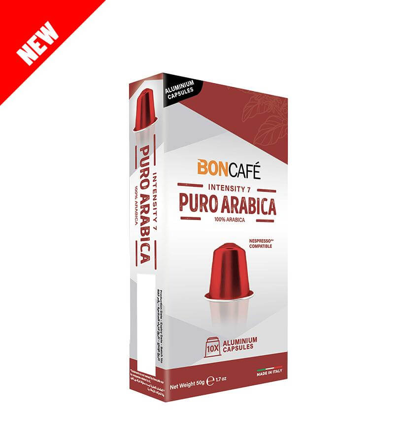 Order BonCafé - Puro Arabica Compatible with Nespresso - 10 Capsules for LE 315.00 at Coffee & Cream, All your coffee needs in one place. Shop Coffee, Beans, Ground Coffee, Instant Coffee, Creamers, Coffee Machines, Blenders, and more. 50+ Brands Monin, L