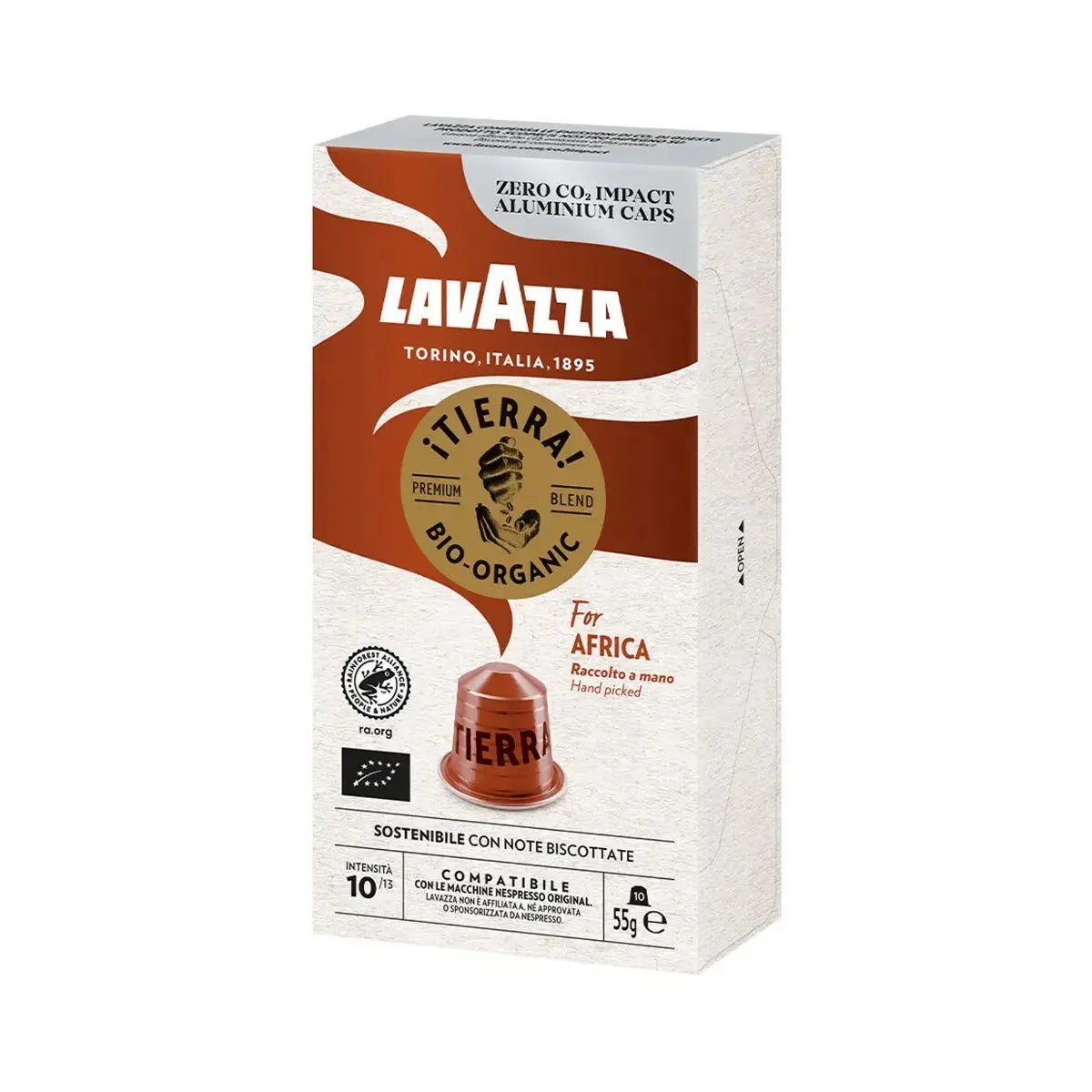 Lavazza Tierra Bio-Organic Nespresso Compatible Coffee Capsules Africa - 10 Capsules at Coffee & Cream Egypt