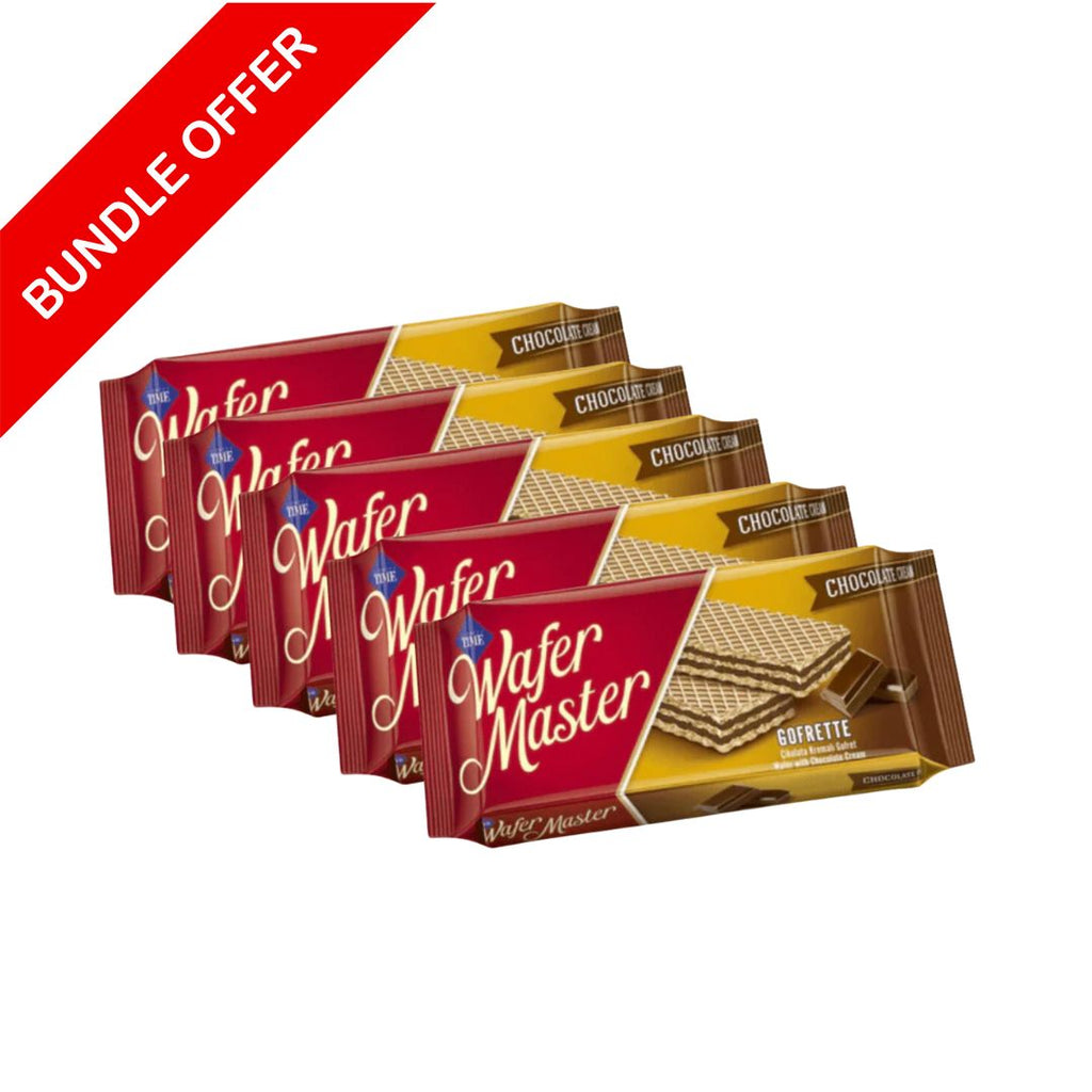 Time Wafer Master Gofrette Wafer Chocolate Cream Bundle pack of 5 - 35g x 5