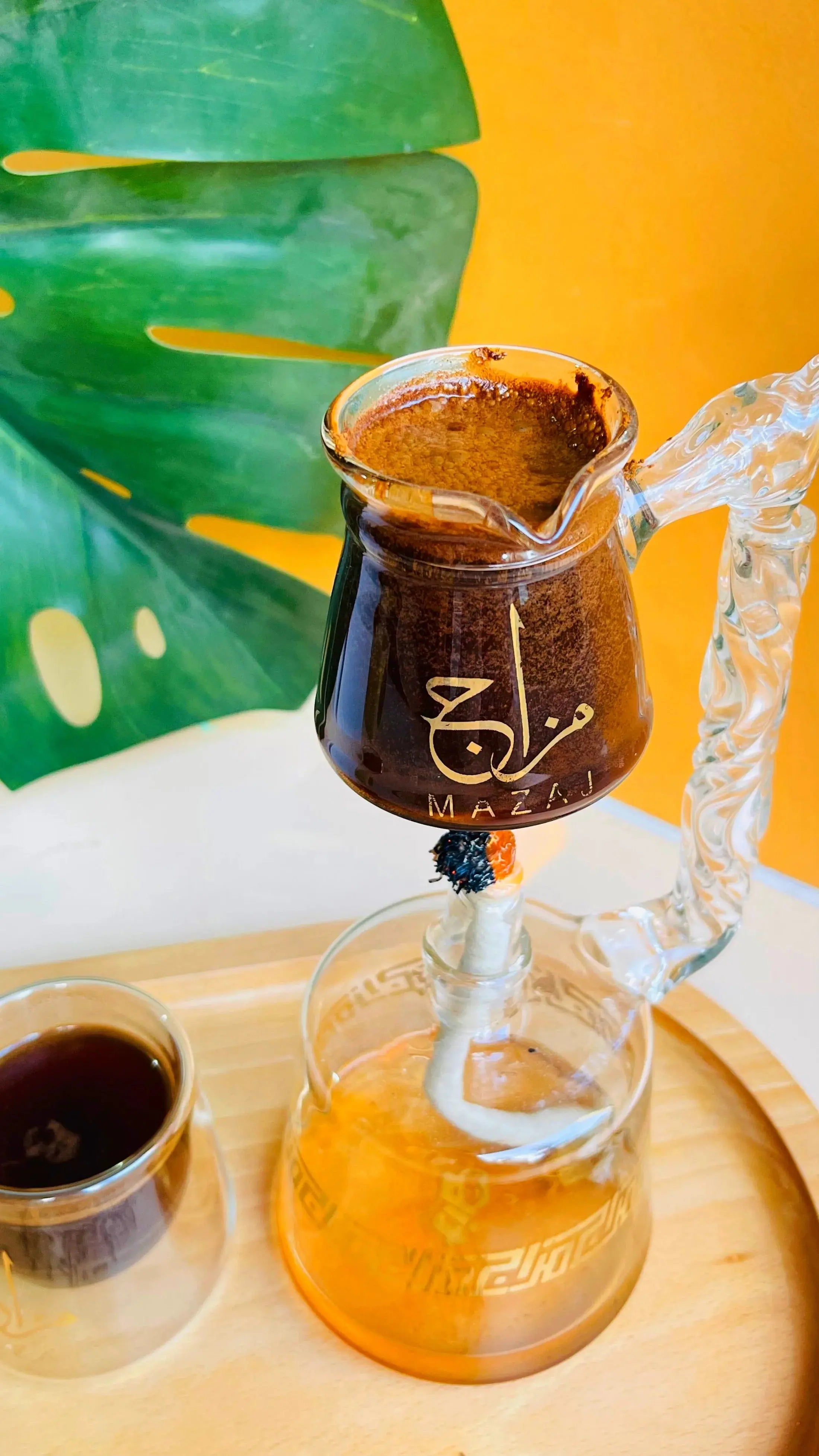 Order Handmade Glass - Mazaj Turkish Coffee Set for LE 2220.00 at Coffee & Cream, All your coffee needs in one place. Shop Coffee, Beans, Ground Coffee, Instant Coffee, Creamers, Coffee Machines, Blenders, equipment and more. 50+ Brands Monin, Lavazza, St
